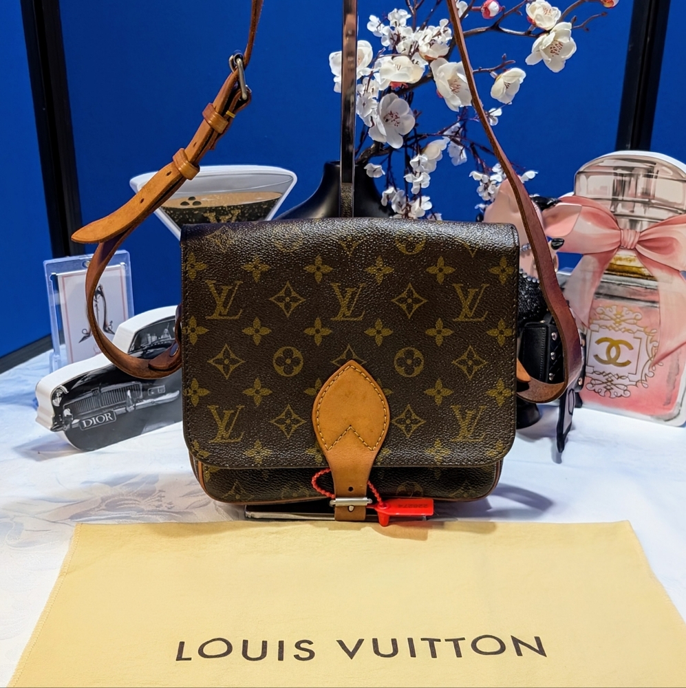 Louis Vuitton Brown Monogram Cartouchiere PM Crossbody Bag